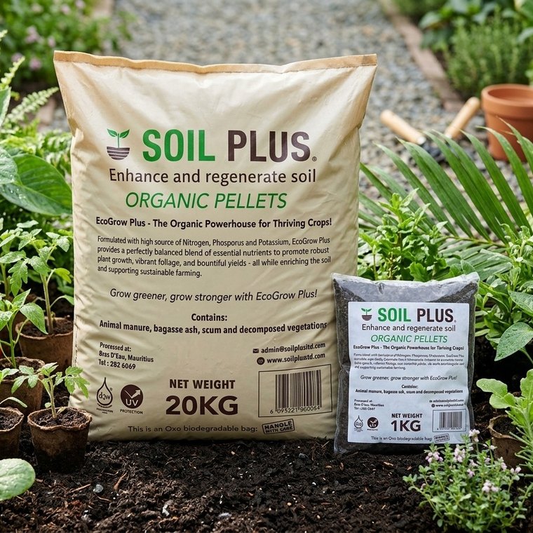 Soil Plus Organic Pellets bags