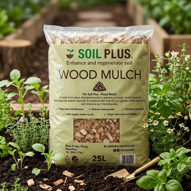 Soil Plus Wood Mulch bags